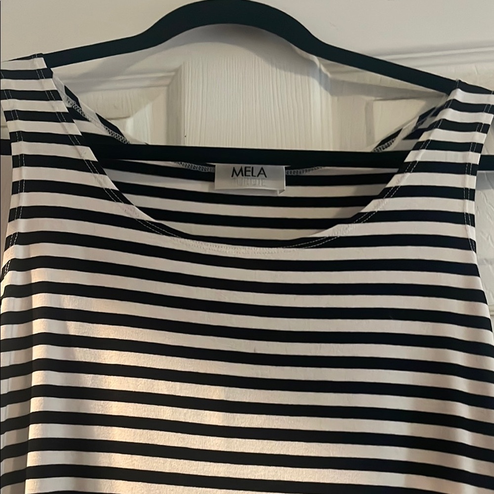 ❤️2 for $15 everything $20 and under Black and White Striped Tank Top